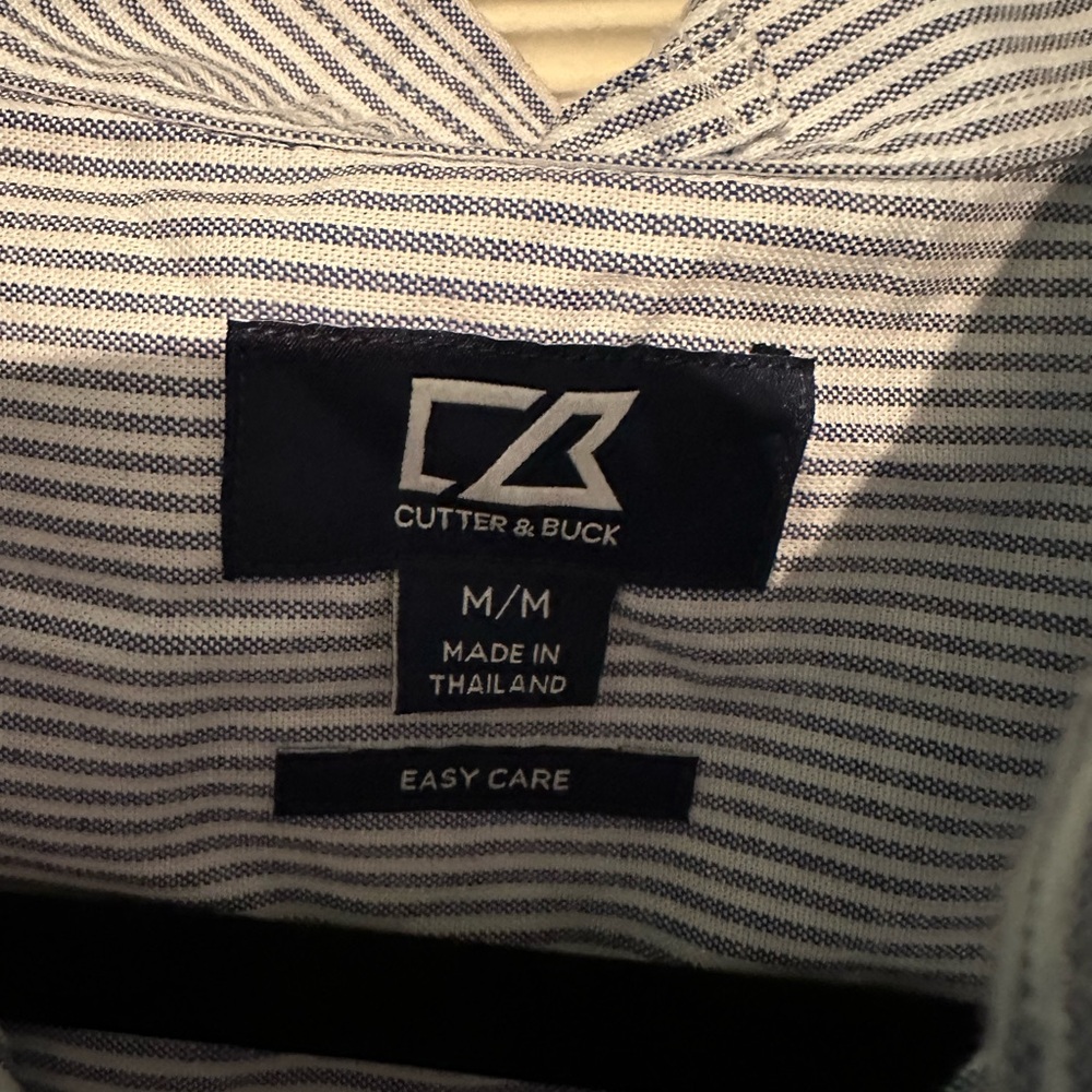 Cutter & Buck CB Men's LONG SLEEVE Shirt CHECK LARGE EGYPTIAN‎ COTTON NWOT - Picture 3 of 4